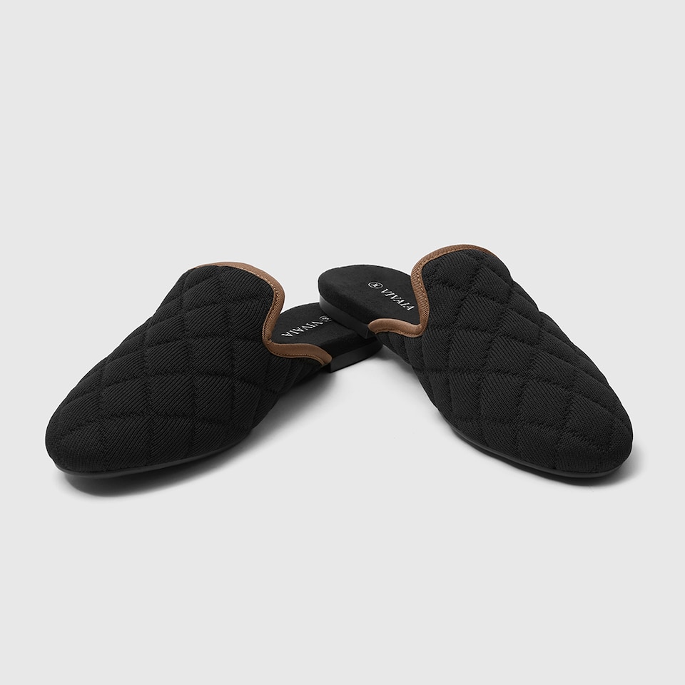 Sherry Round-toe Mules in Black | Women's Sustainable, Washable and Stylish Shoes | VIVAIA.