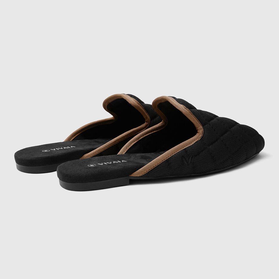 Sherry Round-toe Mules in Black | Women's Sustainable, Washable and Stylish Shoes | VIVAIA.