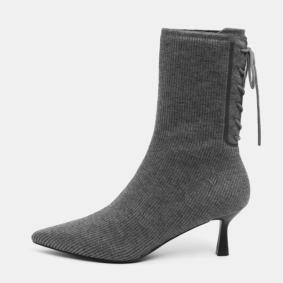 Phoebe Kitten Heel Boots in Black | Women's Sustainable and Stylish Shoes | VIVAIA