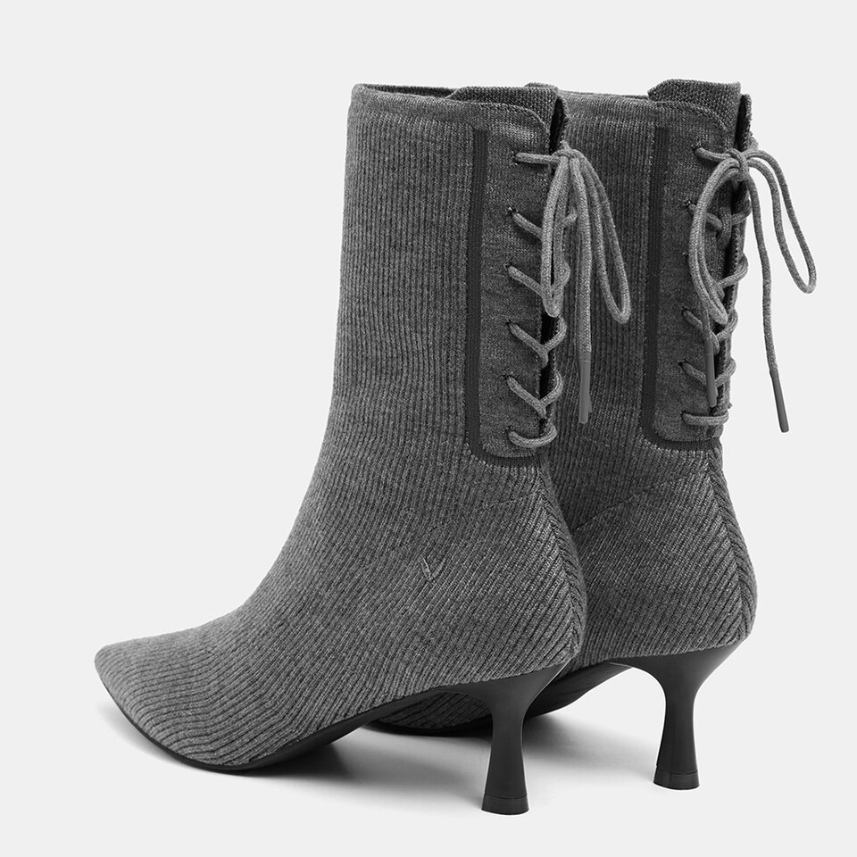 Phoebe Kitten Heel Boots in Black | Women's Sustainable and Stylish Shoes | VIVAIA