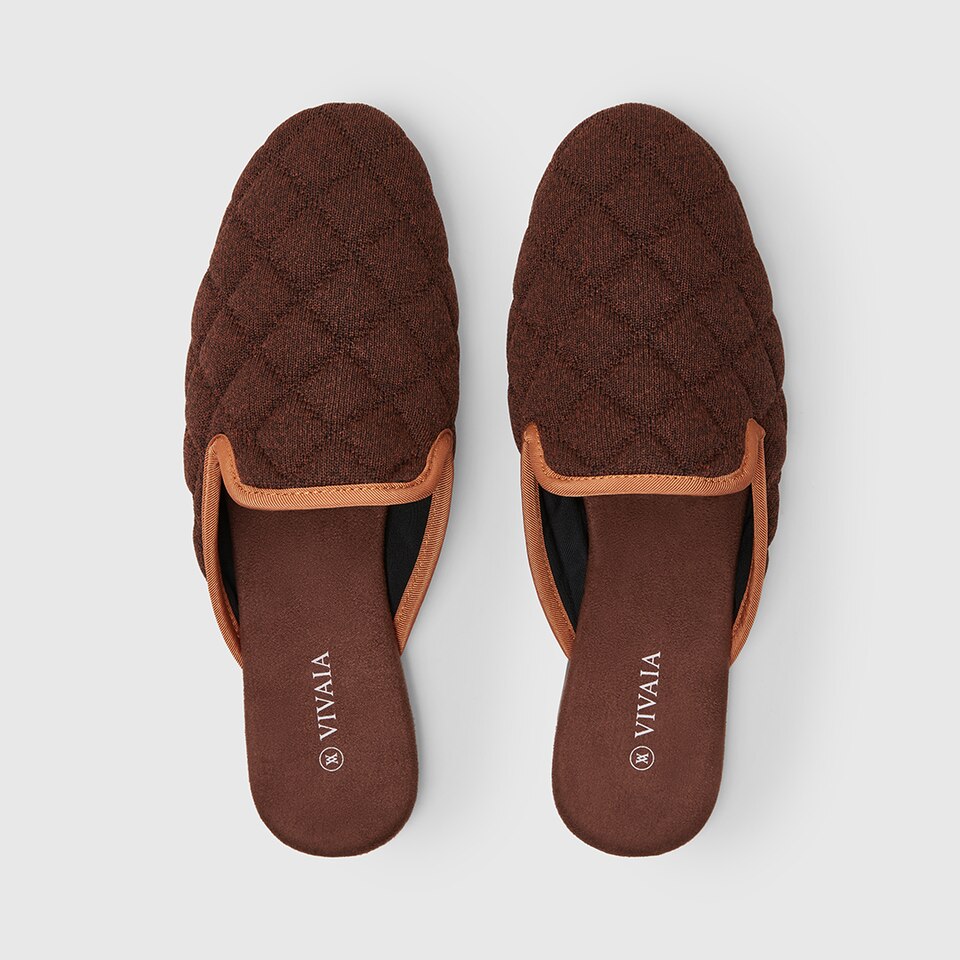 Sherry Mules in Brick Brown | Women's Sustainable and Stylish Shoes | VIVAIA