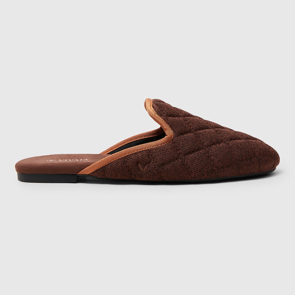 Sherry Mules in Brick Brown | Women's Sustainable and Stylish Shoes | VIVAIA