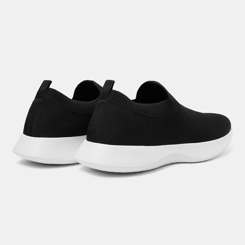 Bernie Waterproof Slip on Sneakers in Solid Black | Men's Sustainable and Stylish Shoes | VIVAIA