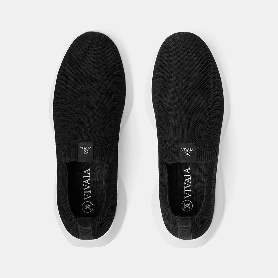 Bernie Waterproof Slip on Sneakers in Solid Black | Men's Sustainable and Stylish Shoes | VIVAIA