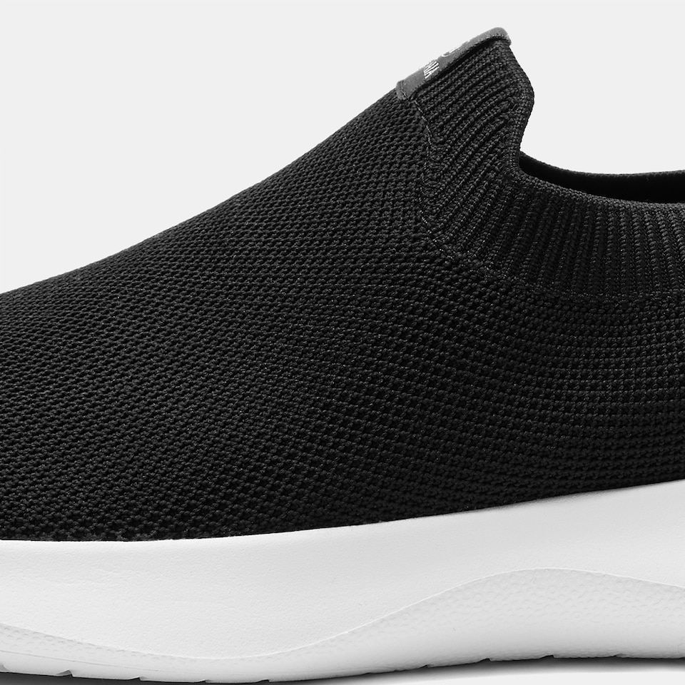 Bernie Waterproof Slip on Sneakers in Solid Black | Men's Sustainable and Stylish Shoes | VIVAIA