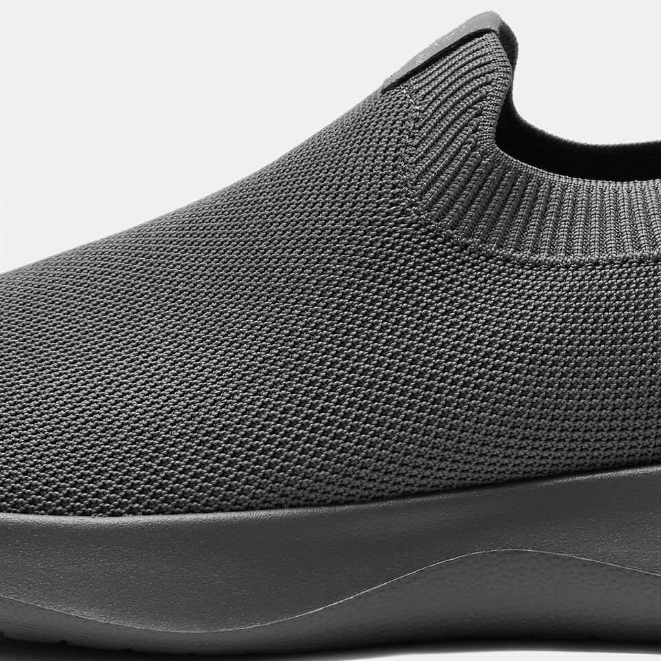 Bernie Waterproof Slip on Sneakers in Solid Black | Men's Sustainable and Stylish Shoes | VIVAIA