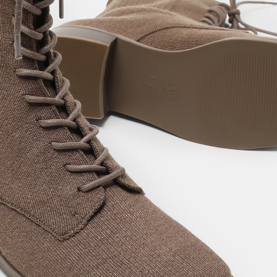 Tammy Square-toe Wool Boots in Tan Russet | Women's Sustainable and Stylish Shoes | VIVAIA