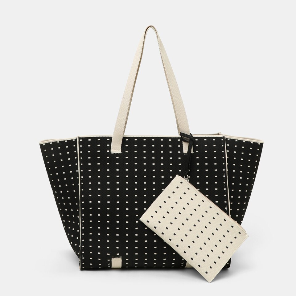 Hallie Tote Bag in Polka Dots-Women's Sustainable, Washable Bags | VIVAIA