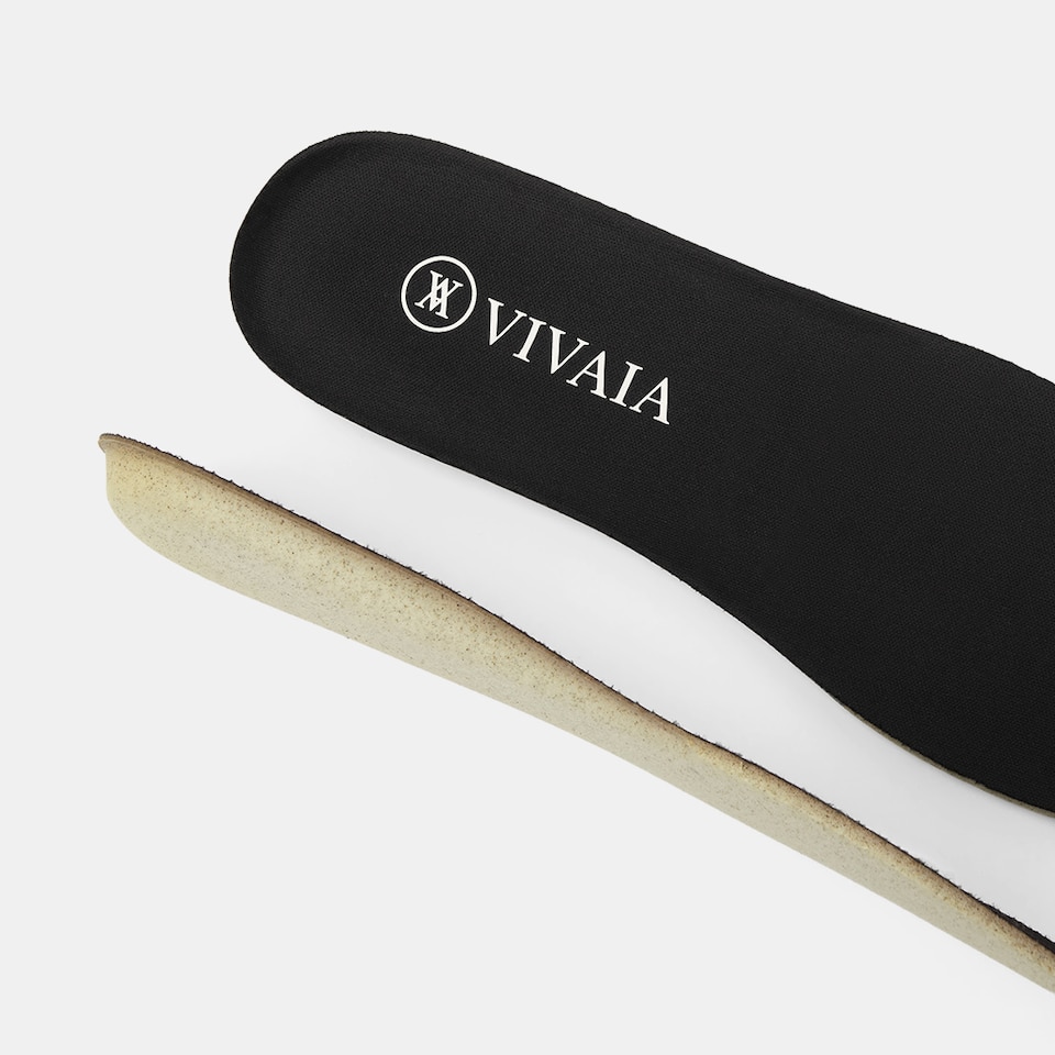 Round-toe Insoles in Black- Sustainable, Comfortable, and Washable Insoles | VIVAIA