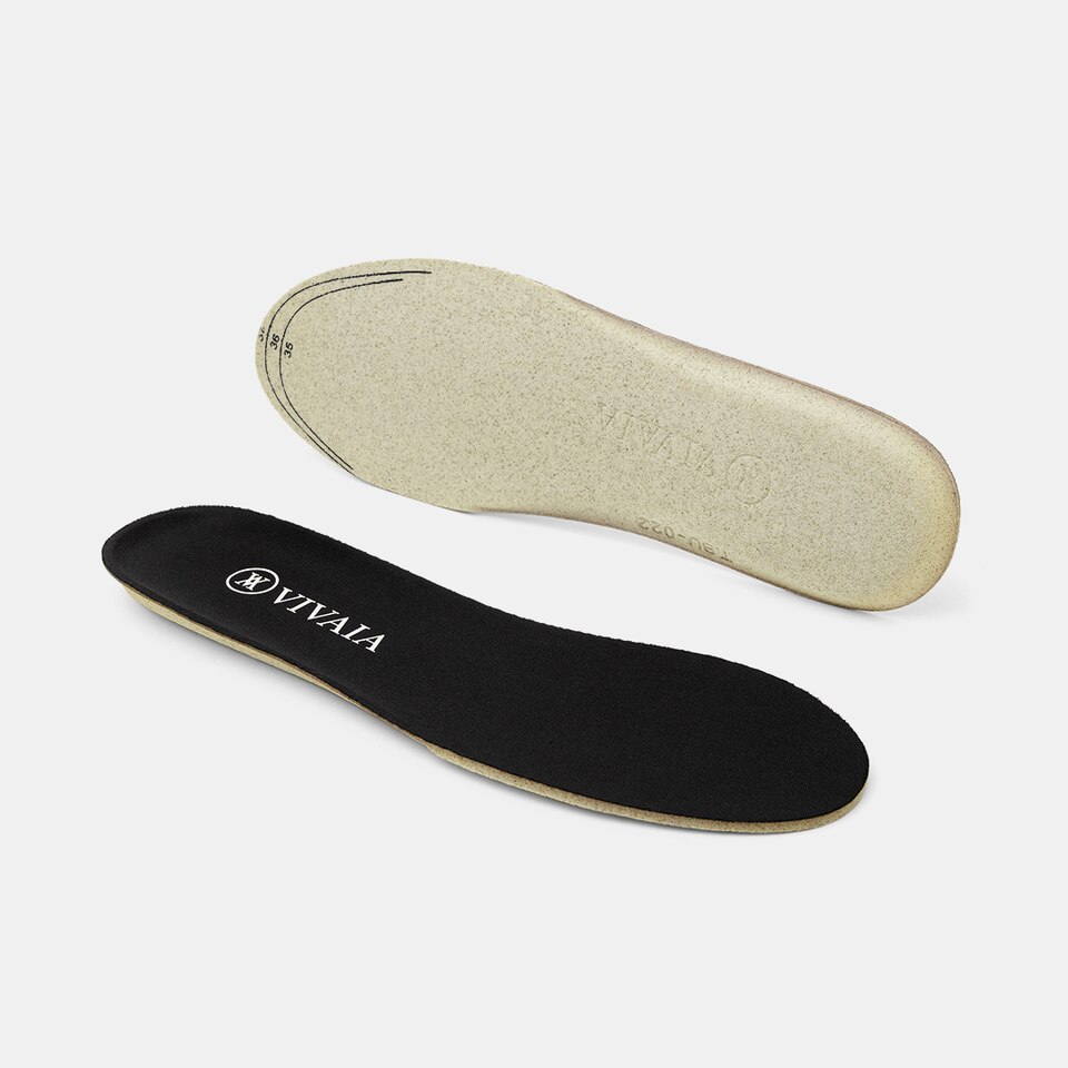 Round-toe Insoles in Black- Sustainable, Comfortable, and Washable Insoles | VIVAIA