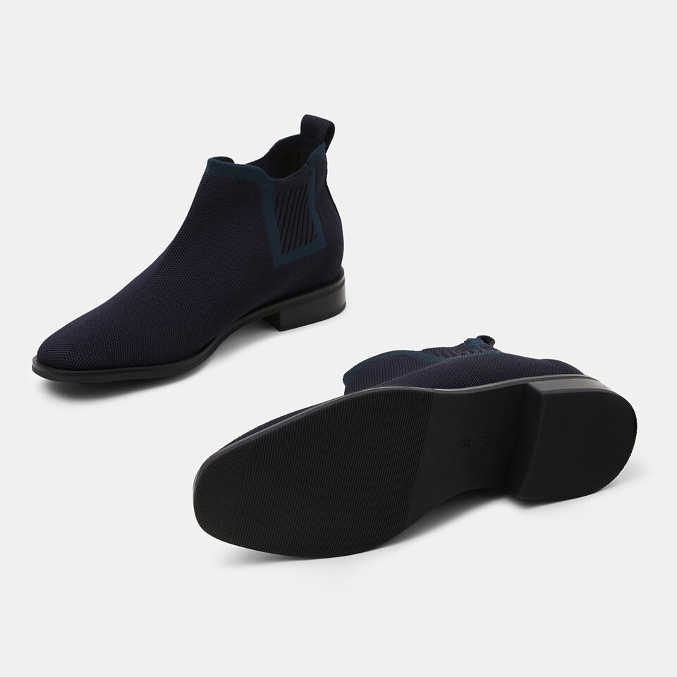 Ryan Chelsea Heeled Boots in Blue- Women's Sustainable and Stylish Shoes | VIVAIA