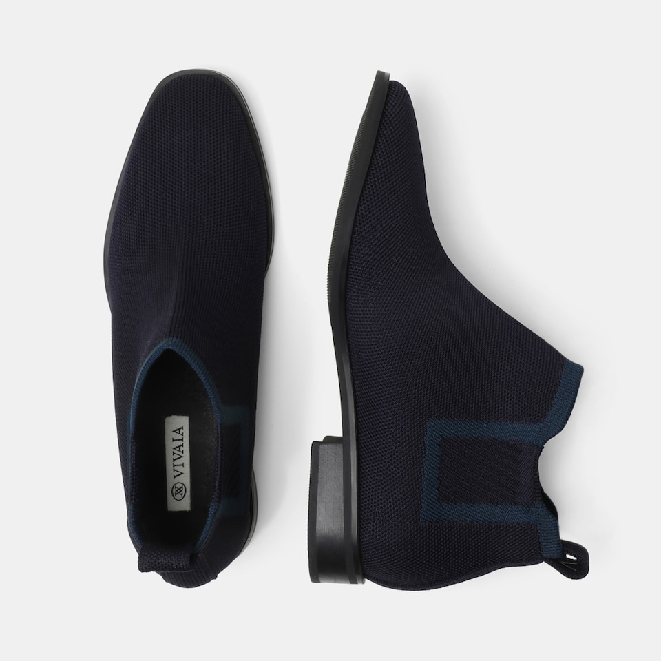 Ryan Chelsea Heeled Boots in Blue- Women's Sustainable and Stylish Shoes | VIVAIA