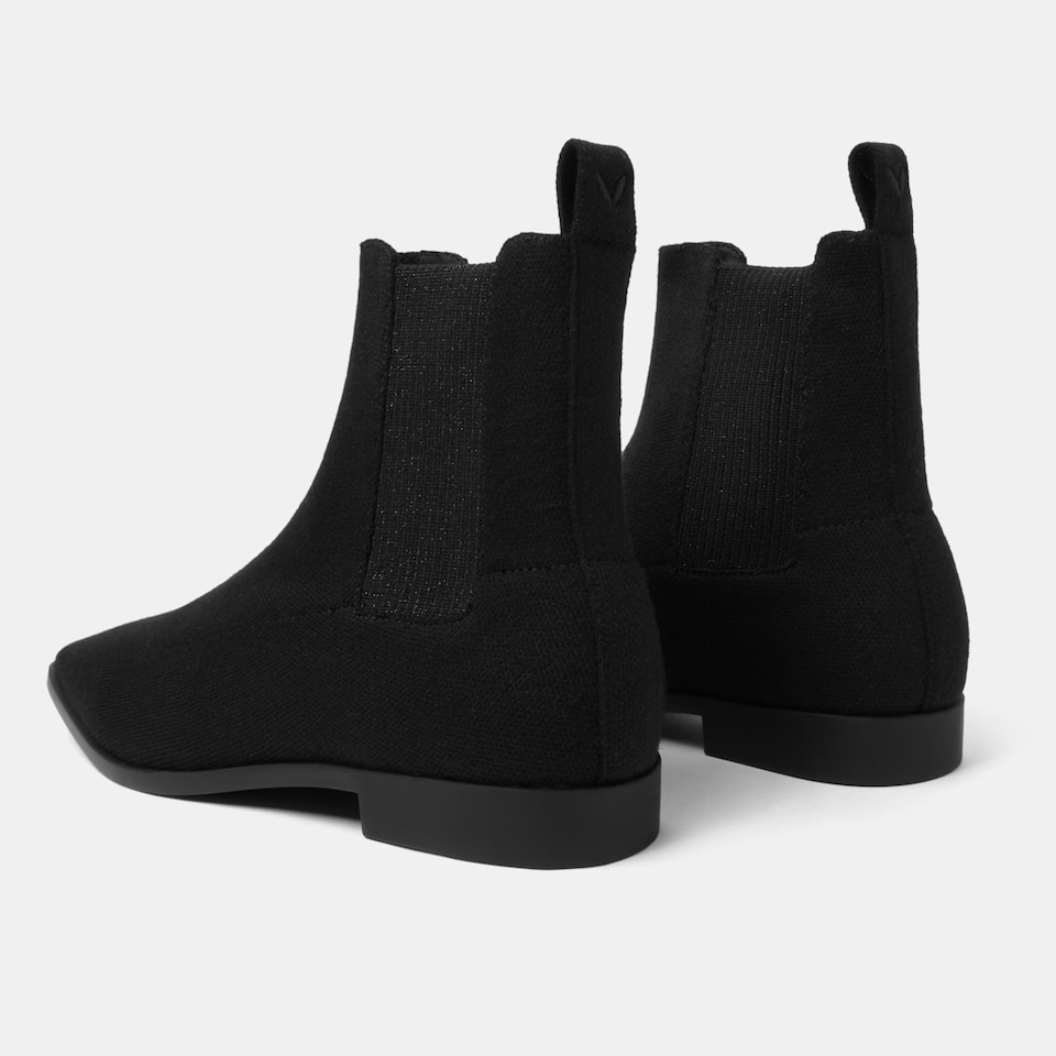 Rachel Square-toe Wool Ankle Boots in Black | Women's Sustainable and Stylish Shoes | VIVAIA