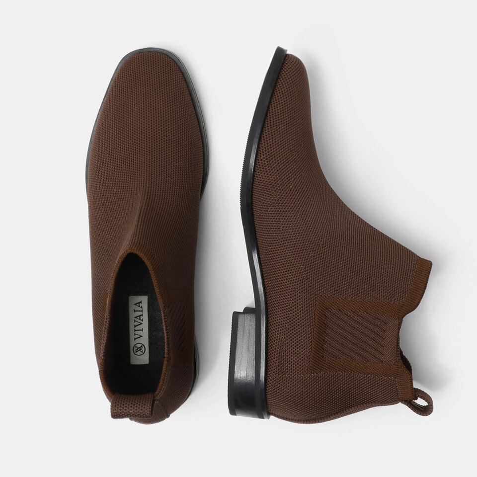 Ryan Chelsea Heeled Boots in Coffee Brown- Women's Sustainable and Stylish Shoes | VIVAIA