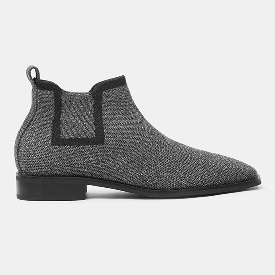 Ryan Chelsea Heeled Boots in Rich Grey- Women's Sustainable and Stylish Shoes | VIVAIA