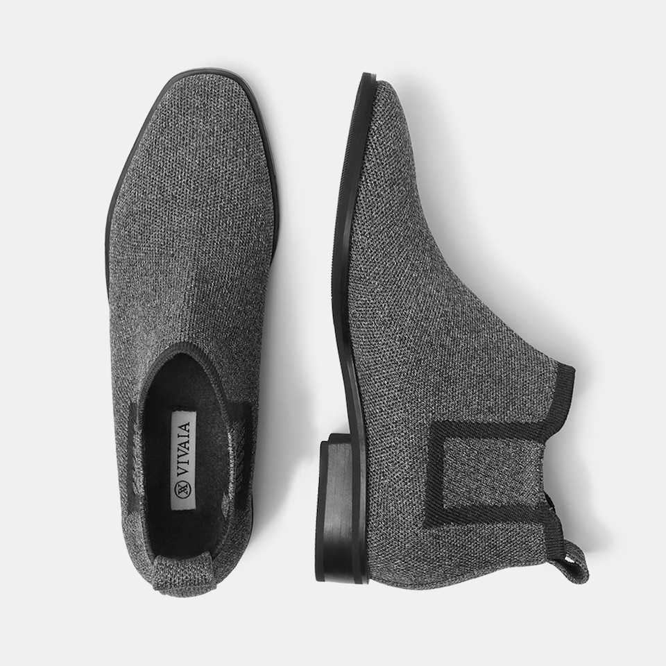 Ryan Chelsea Heeled Boots in Rich Grey- Women's Sustainable and Stylish Shoes | VIVAIA