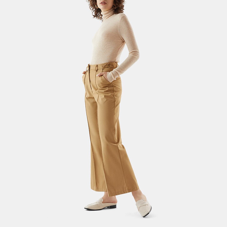 Olivia Square-toe Mules in Cream Ivory | Women's Sustainable and Stylish Shoes | VIVAIA