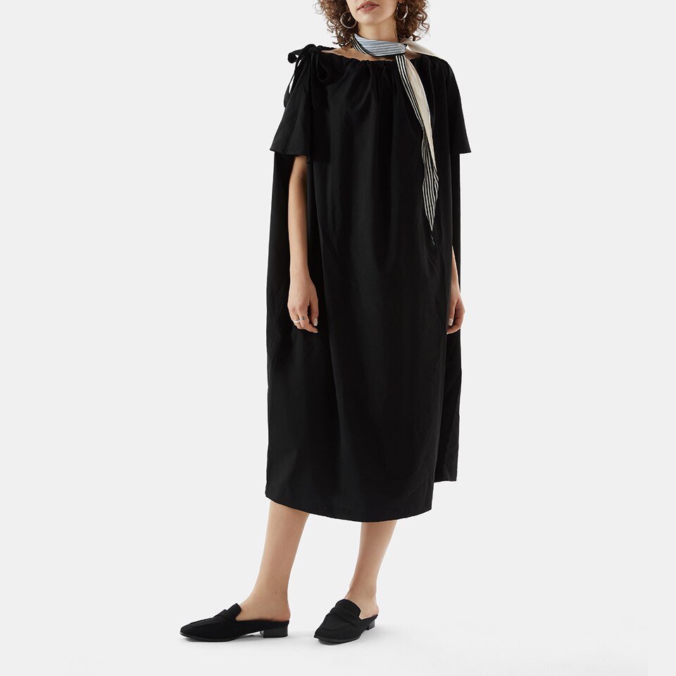 Olivia Square-toe Mules in Solid Black | Women's Sustainable and Stylish Shoes | VIVAIA