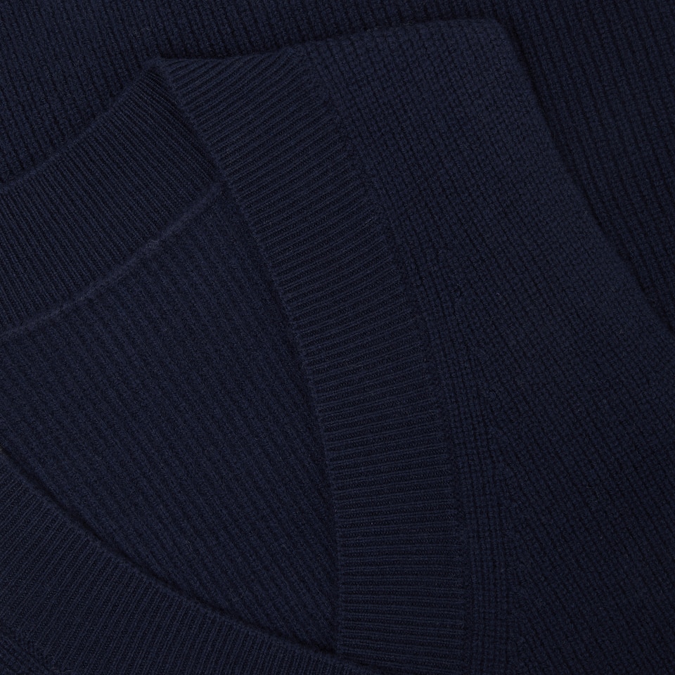 Zamia Merino Wool V-neck Vest in Dark Blue | Women's Organic, Sustainable and Stylish Knitwears | Clothing | VIVAIA