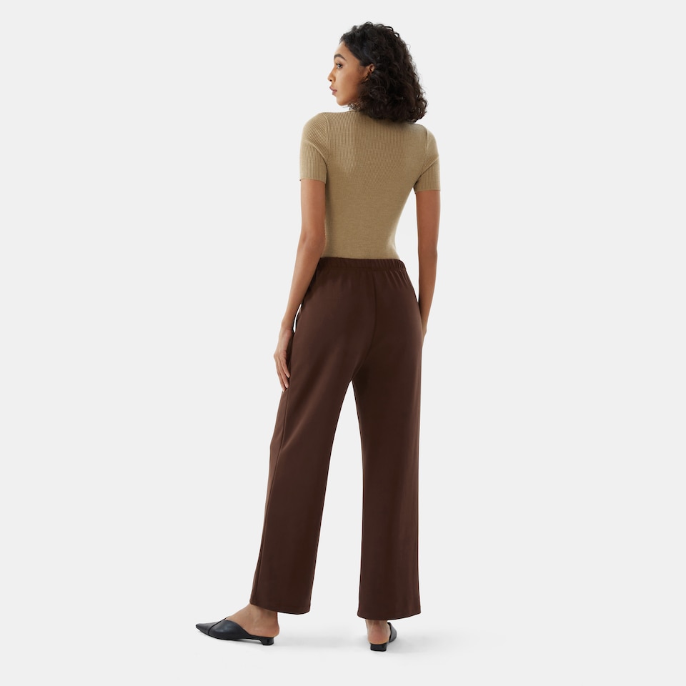 Gemini Merino Wool Shirt in Khaki Brown | Women's Organic, Sustainable and Stylish Knitwears | Clothing | VIVAIA