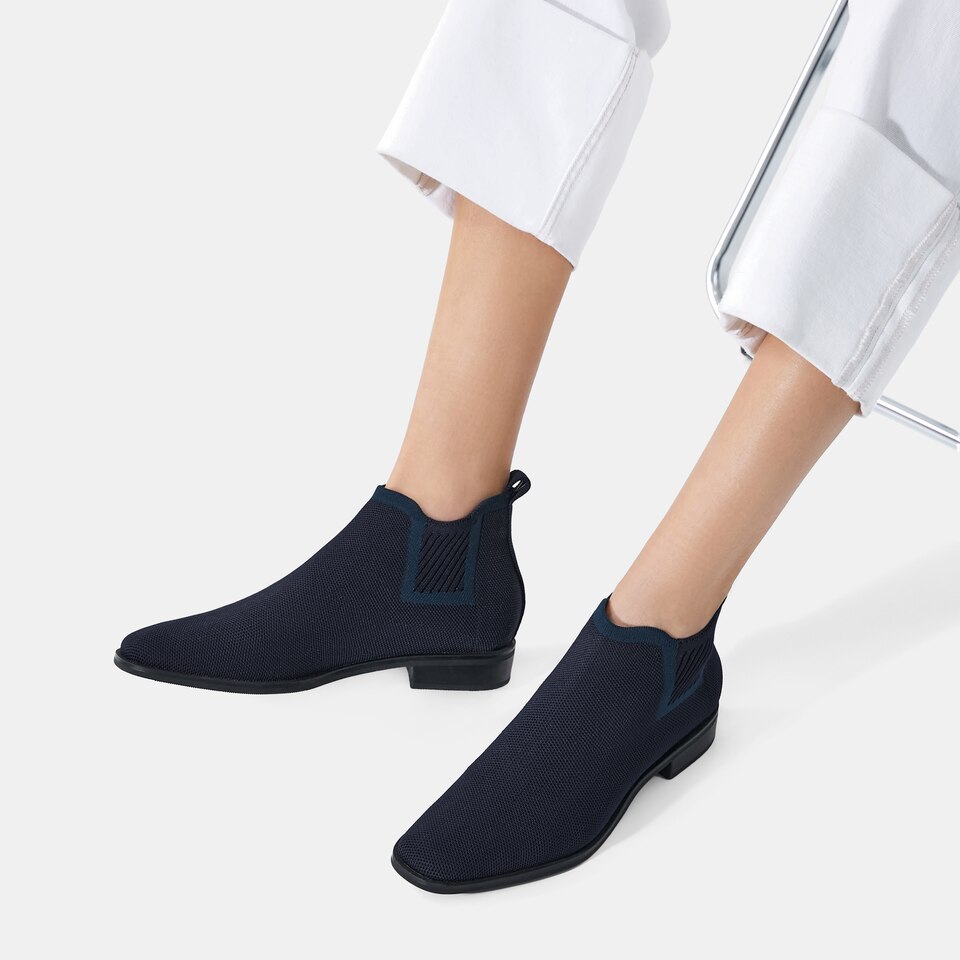 Ryan Chelsea Heeled Boots in Blue- Women's Sustainable and Stylish Shoes | VIVAIA
