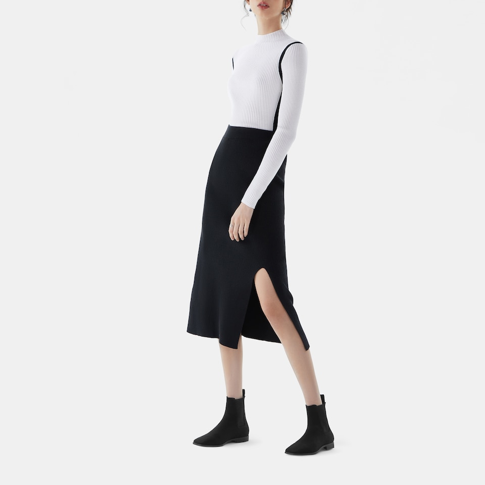 Rachel Square-toe Wool Ankle Boots in Black | Women's Sustainable and Stylish Shoes | VIVAIA