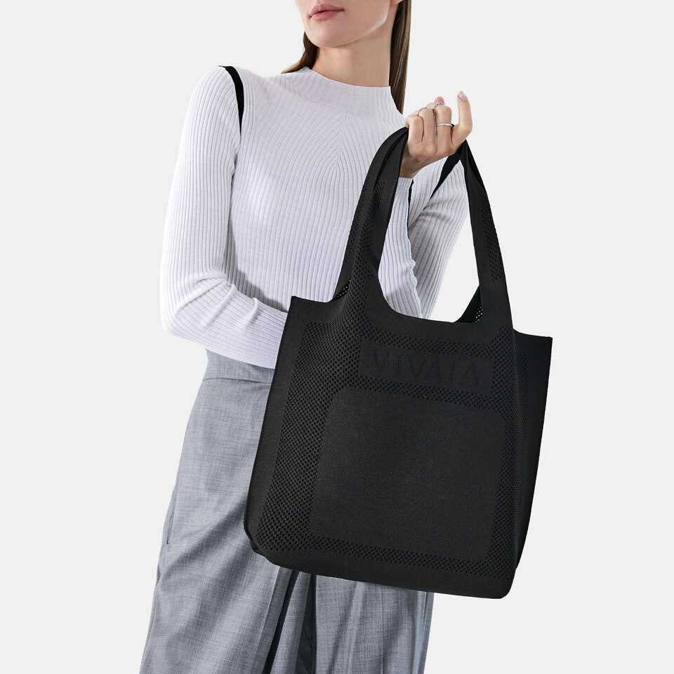 Zahara Tote Bag in Black | Women's Sustainable, Washable and Stylish Bags | VIVAIA