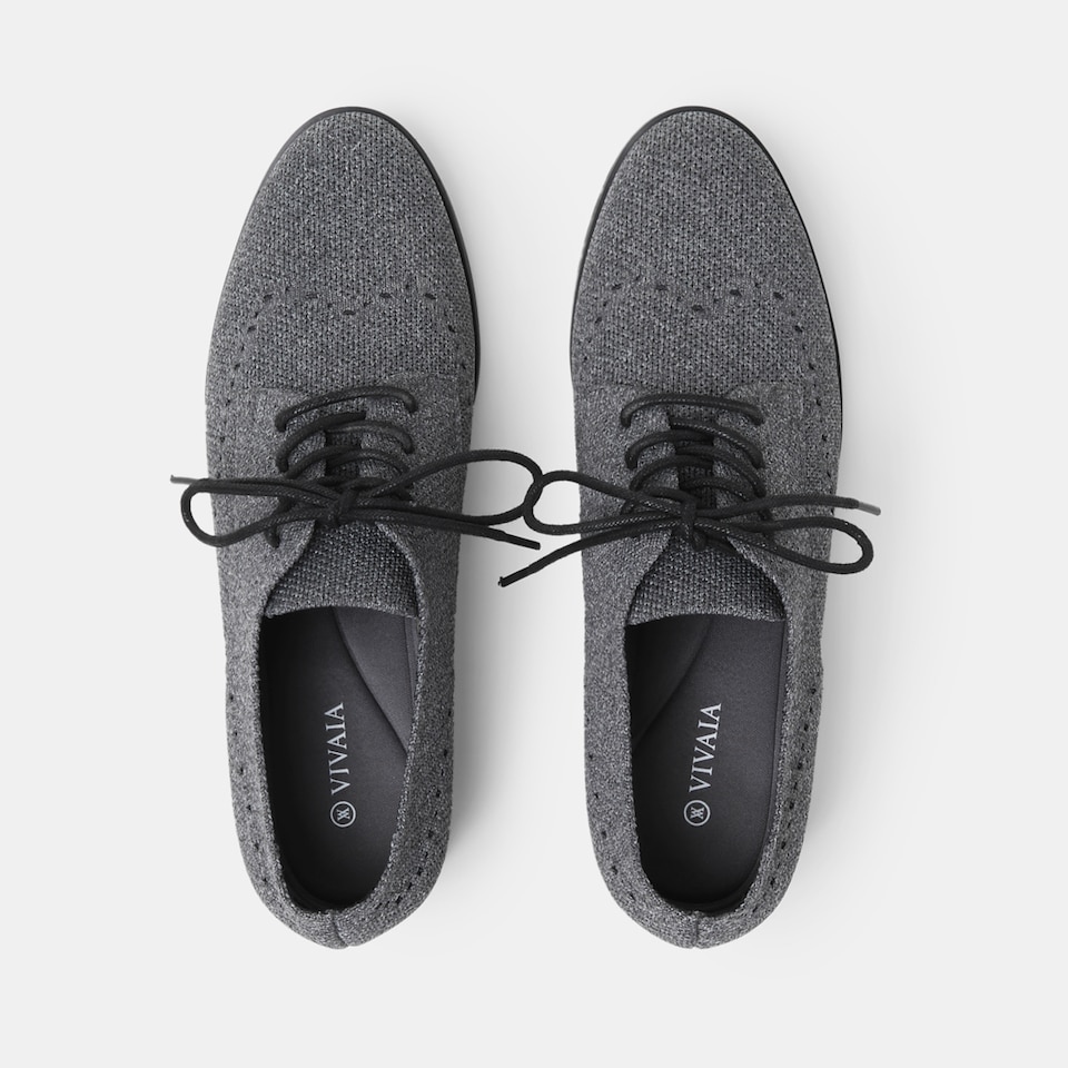 Victoria Round-toe Oxfoad Loafers in Rich Grey | Women's Sustainable and Stylish Shoes | VIVAIA