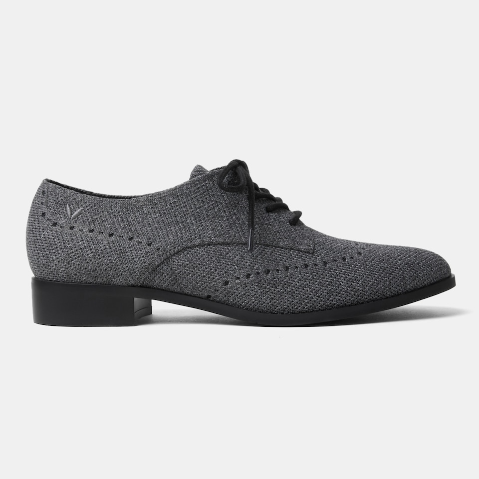 Victoria Round-toe Oxfoad Loafers in Rich Grey | Women's Sustainable and Stylish Shoes | VIVAIA