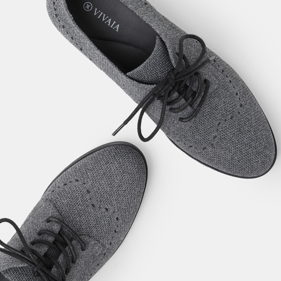 Victoria Round-toe Oxfoad Loafers in Rich Grey | Women's Sustainable and Stylish Shoes | VIVAIA