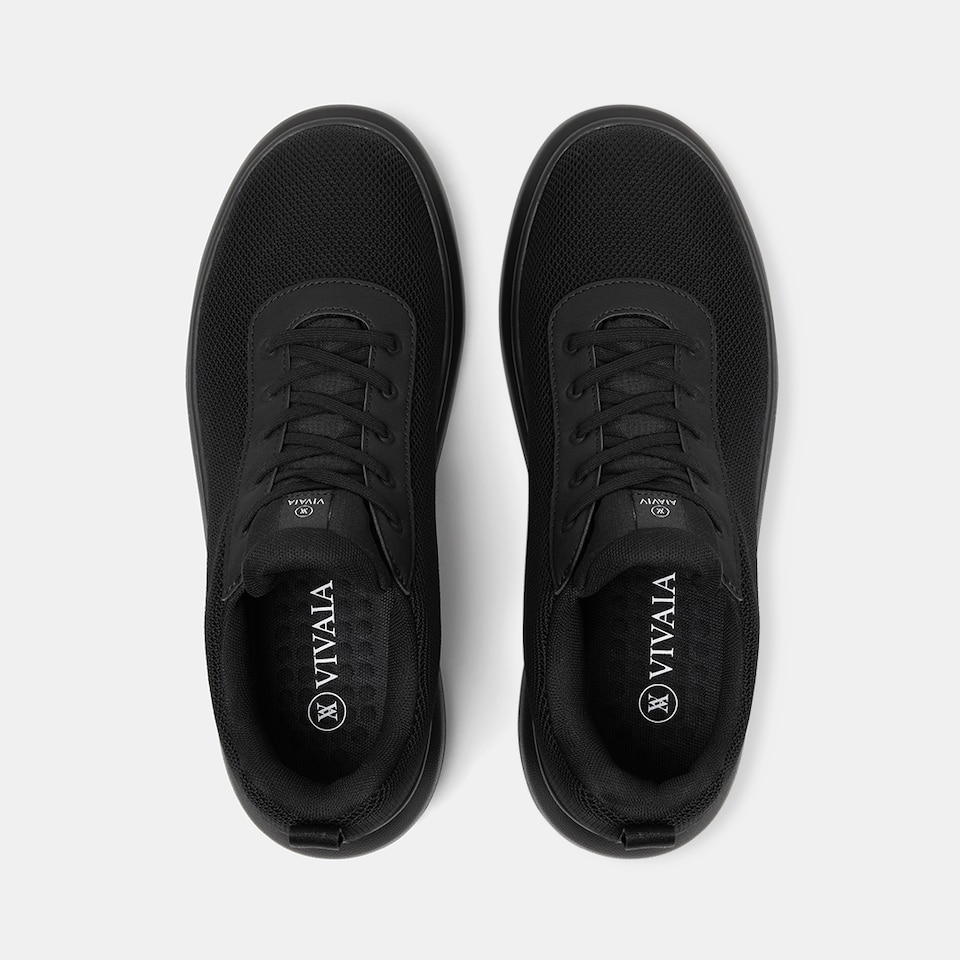 Billy Lace-up Water-resistant Sneakers in Solid Black | Men's Sustainable, Water-resistant Sneakers | VIVAIA