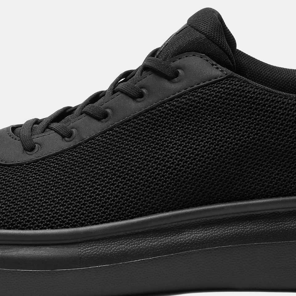 Billy Lace-up Water-resistant Sneakers in Solid Black | Men's Sustainable, Water-resistant Sneakers | VIVAIA