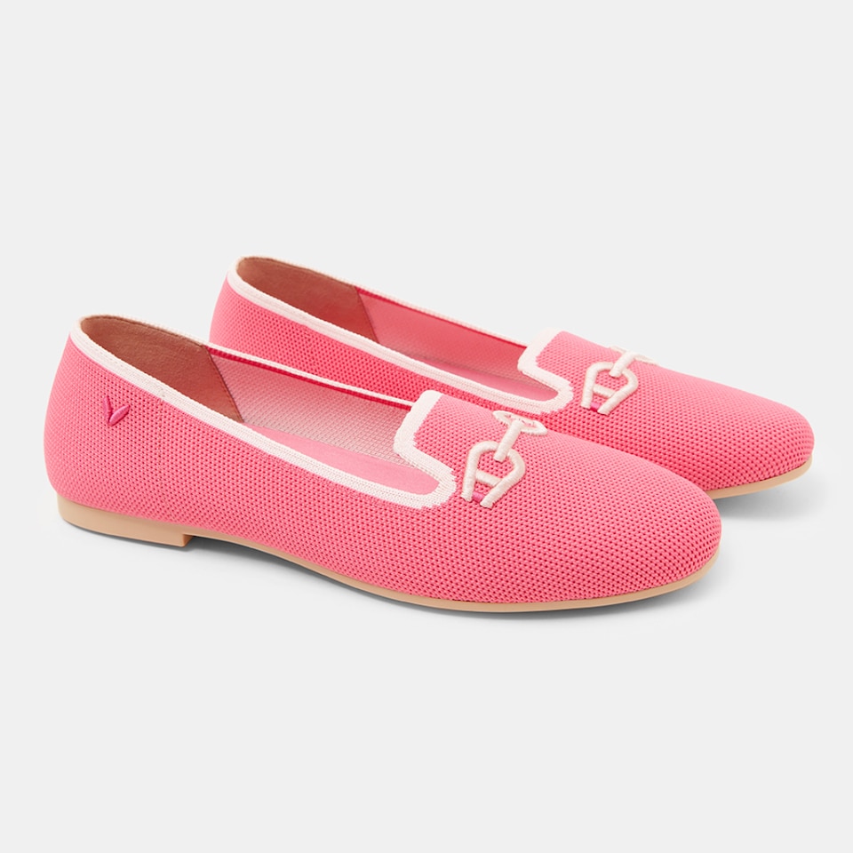 Eileen Loafers in Coral Red-Women's Everyday Work Loafer Shoes | VIVAIA