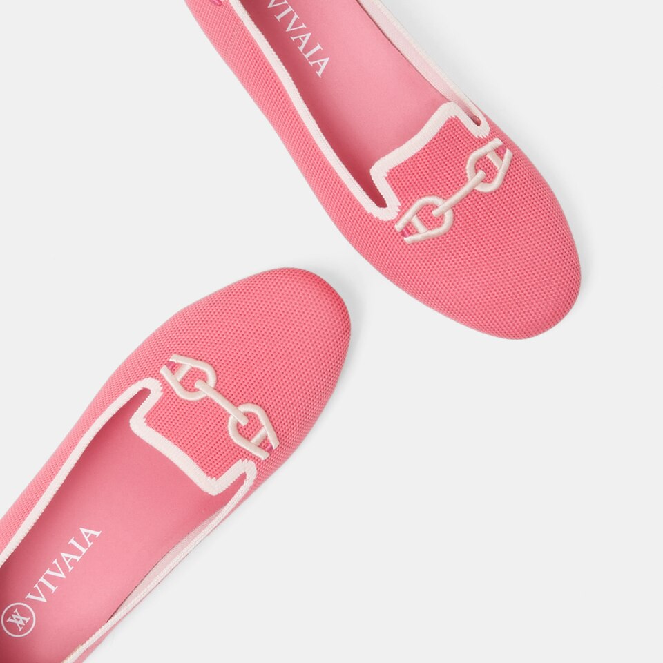 Eileen Loafers in Coral Red-Women's Everyday Work Loafer Shoes | VIVAIA