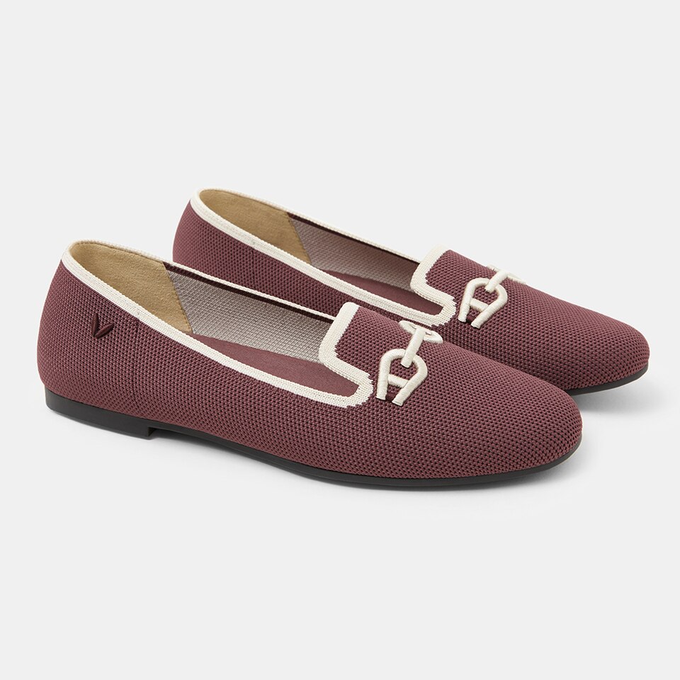 Eileen Loafers in Brick Red-Women's Everyday Work Loafer Shoes | VIVAIA