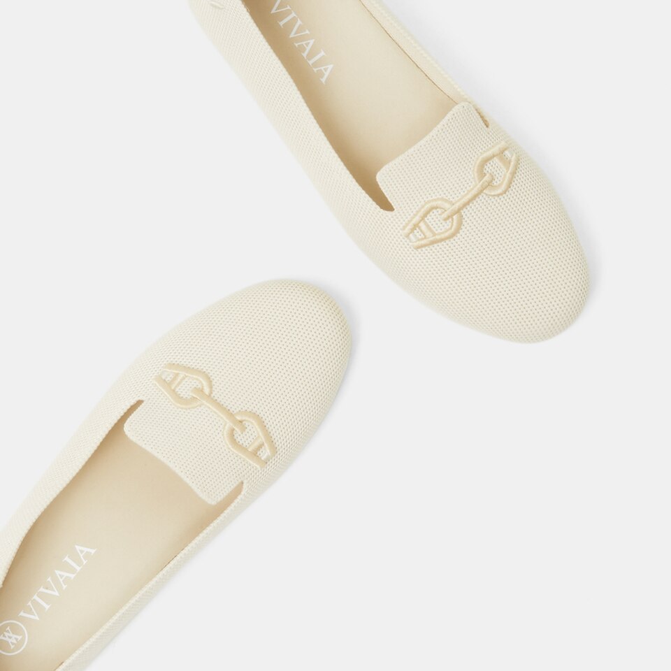 Eileen Loafers in Cream Ivory-Women's Everyday Work Loafer Shoes | VIVAIA