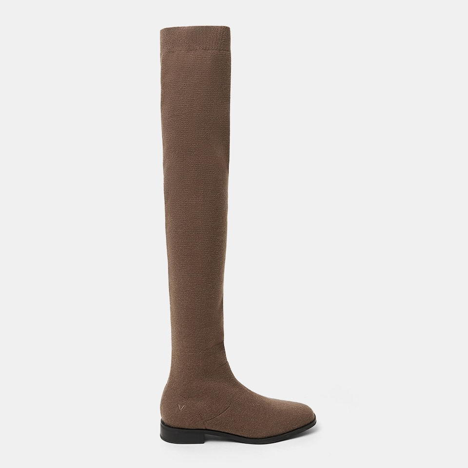 Happer Wool Square-toe Boots in Tan Russet | Women's Sustainable and Stylish Shoes | VIVAIA