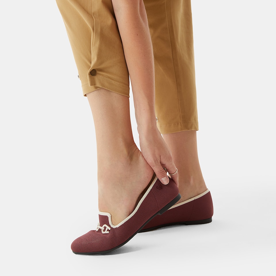 Eileen Loafers in Brick Red-Women's Everyday Work Loafer Shoes | VIVAIA