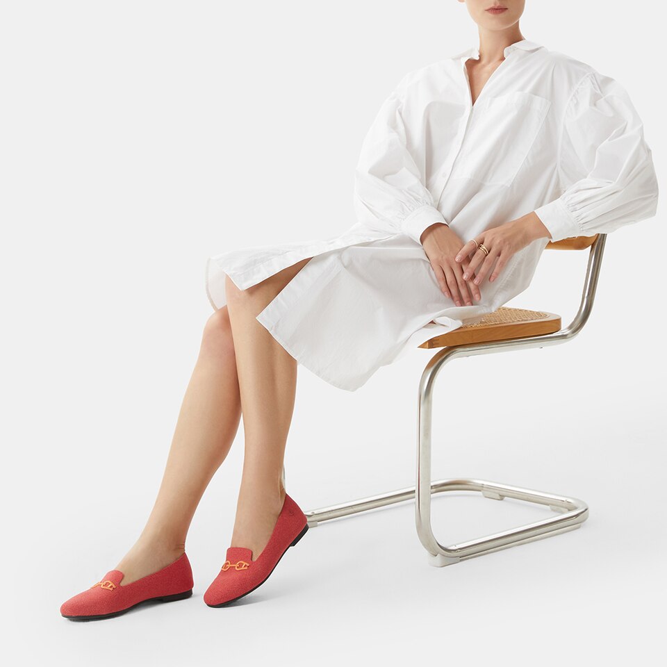 Eileen Loafers in Ferrari Red-Women's Everyday Work Loafer Shoes | VIVAIA