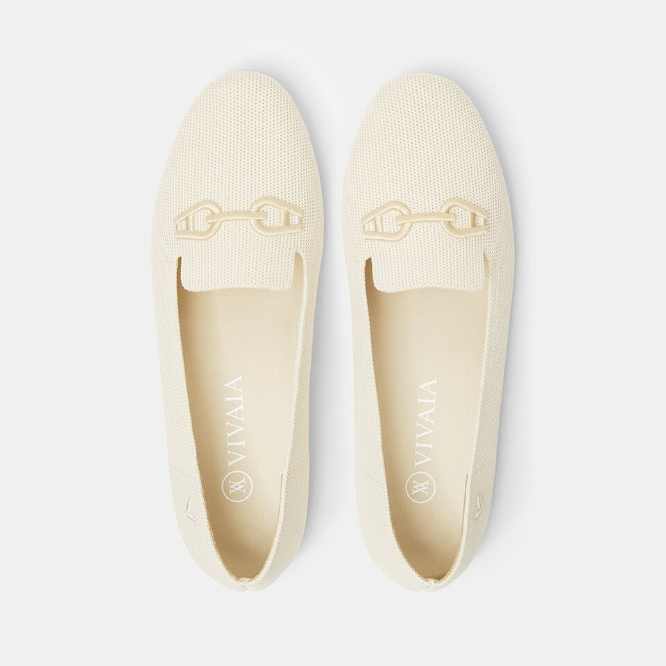 Eileen Loafers in Cream Ivory-Women's Everyday Work Loafer Shoes | VIVAIA