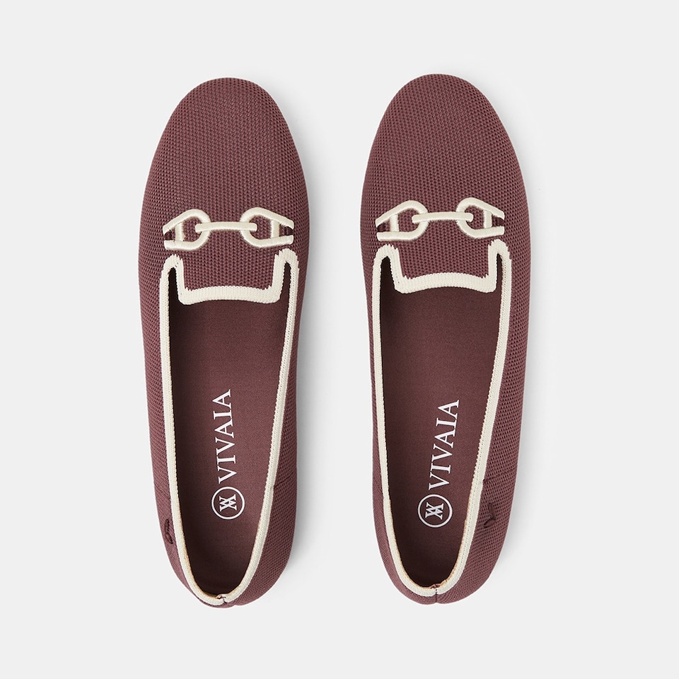Eileen Loafers in Brick Red-Women's Everyday Work Loafer Shoes | VIVAIA