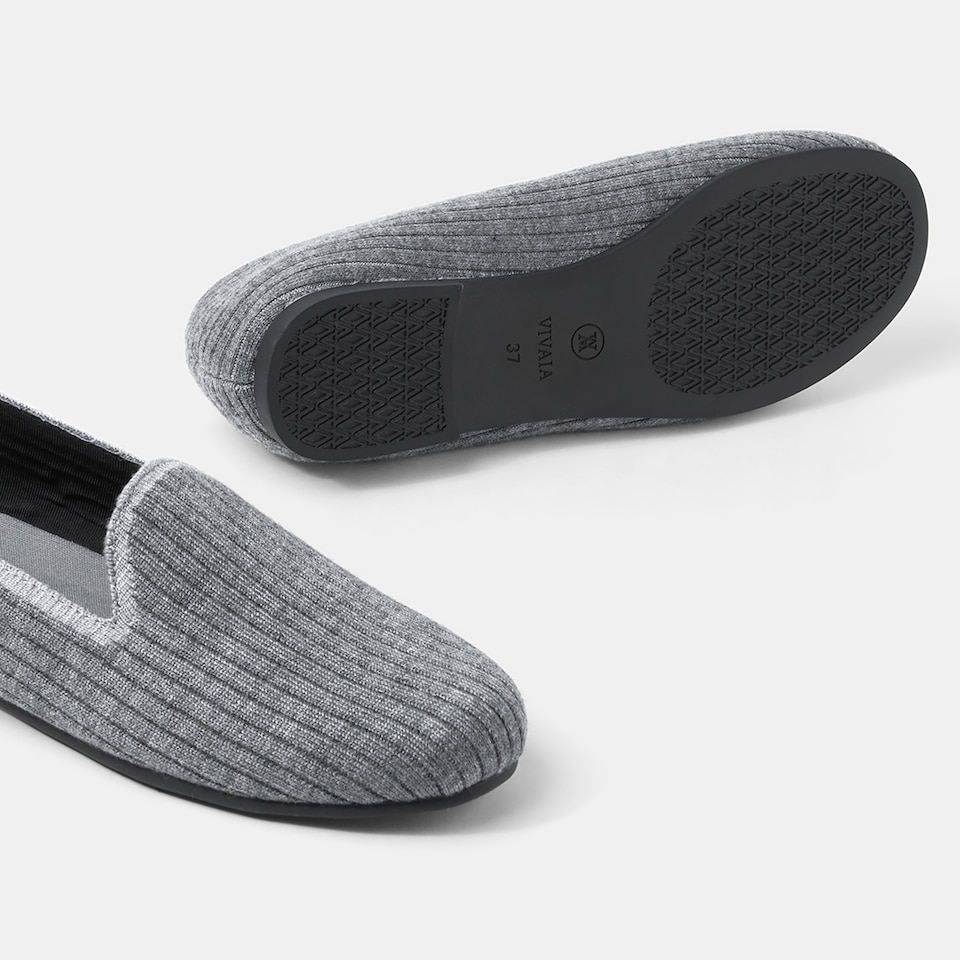 Kimberley Round-toe Wool Loafers in Rich Grey | Women's Sustainable, Washable and Stylish Shoes | VIVAIA