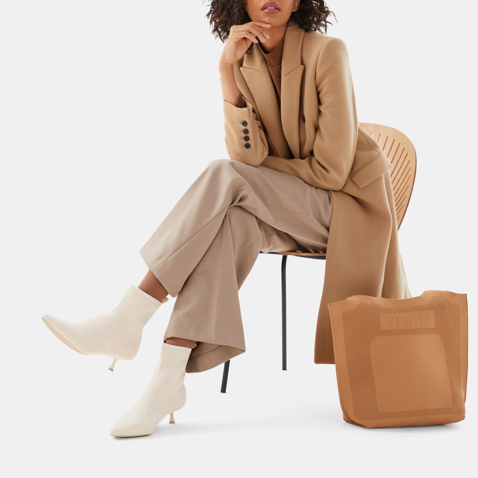Naomi Pointy Wool Boots in Cream Ivory | Women's Sustainable and Stylish Shoes | VIVAIA