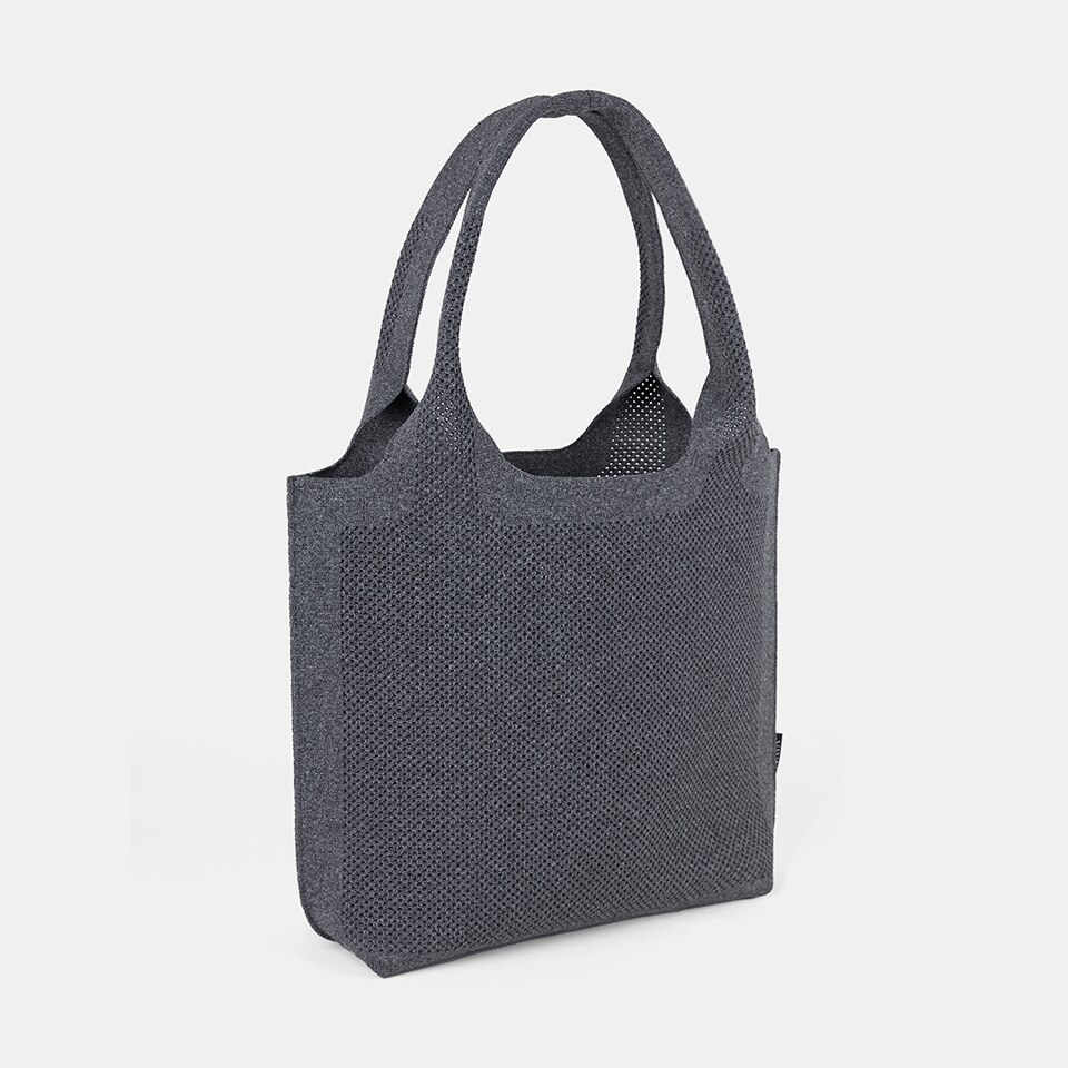Zahara Tote in Rich Grey | Women's Sustainable, Washable and Stylish Knitbags | Accessories | VIVAIA