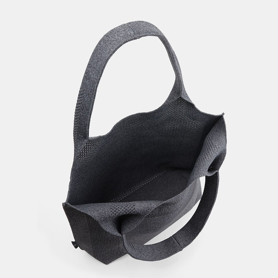 Zahara Tote in Rich Grey | Women's Sustainable, Washable and Stylish Knitbags | Accessories | VIVAIA