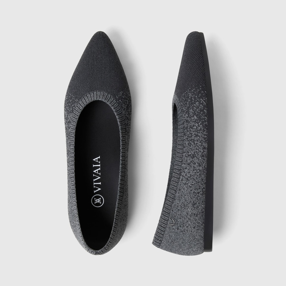 Aria 2.0 Pointy Flats in Starry Grey | Women's Sustainable, Washable and Stylish Shoes | VIVAIA