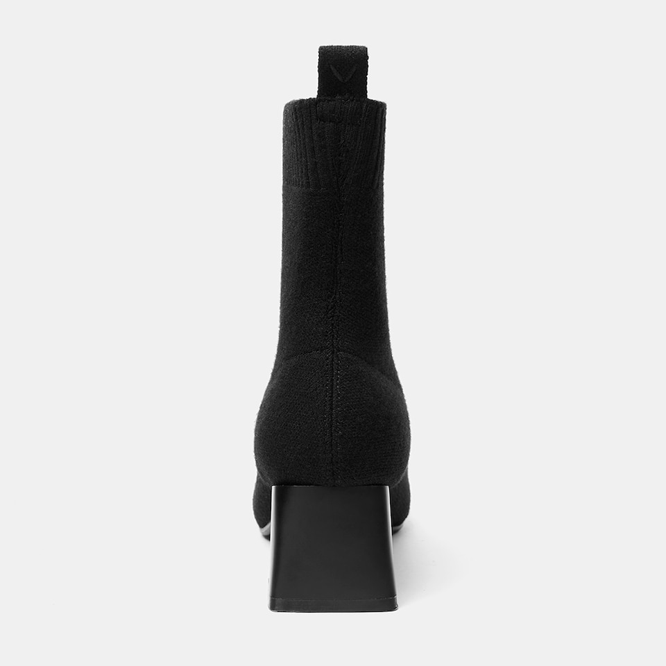 Regina Wool Boots in Black | Women's Sustainable and Stylish Shoes | VIVAIA