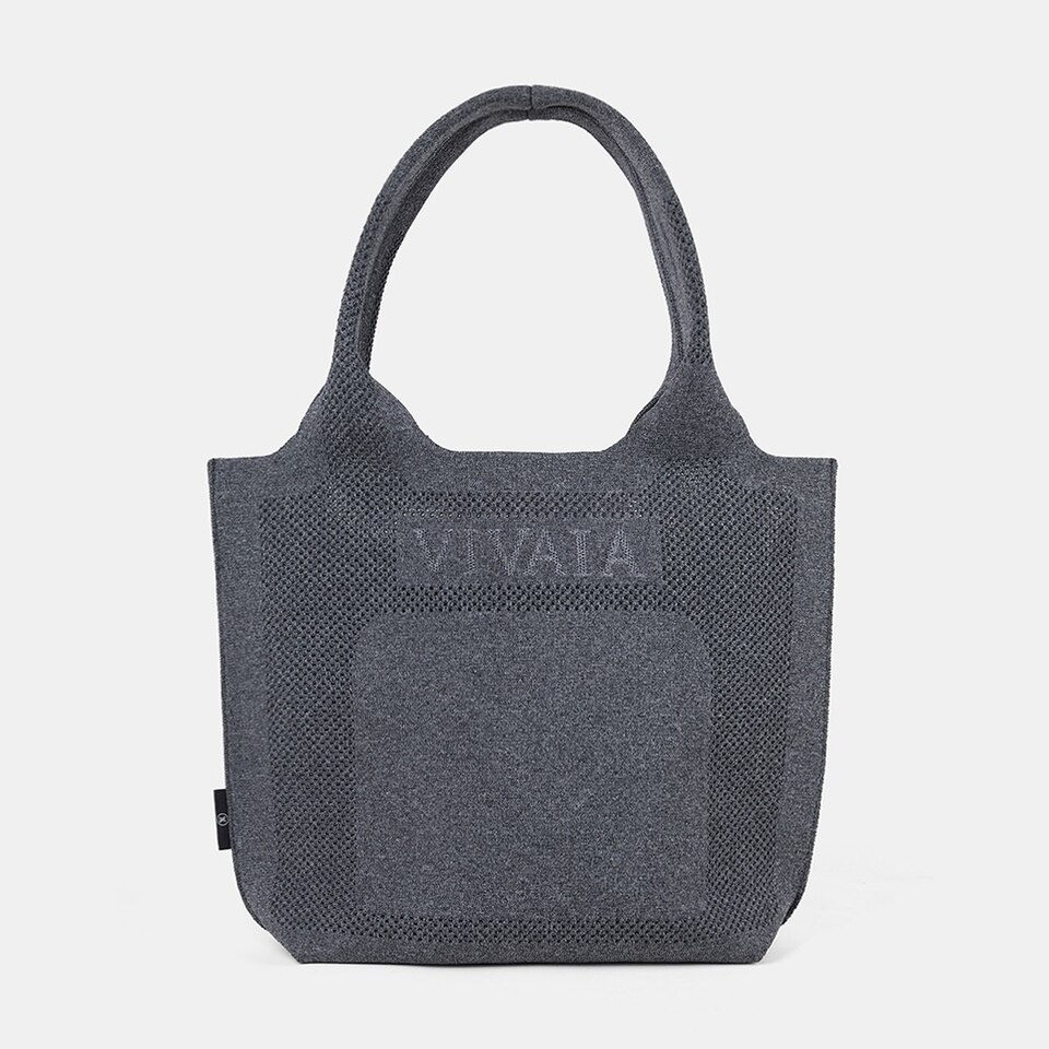 Zahara Tote in Rich Grey | Women's Sustainable, Washable and Stylish Knitbags | Accessories | VIVAIA
