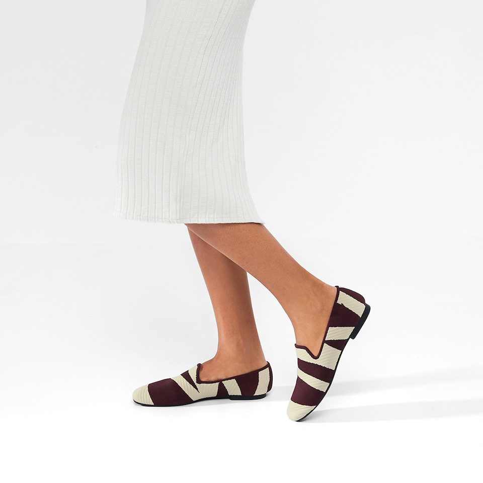 Marina Square-toe Loafers in Cherry Bordeaux | Women's Sustainable, Washable and Stylish Shoes | VIVAIA