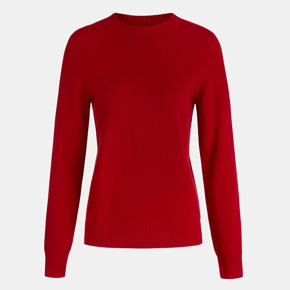 Kate Cashmere Sweater in Garnet Red | Women's 100% Organic Comfy Knitwears | VIVAIA